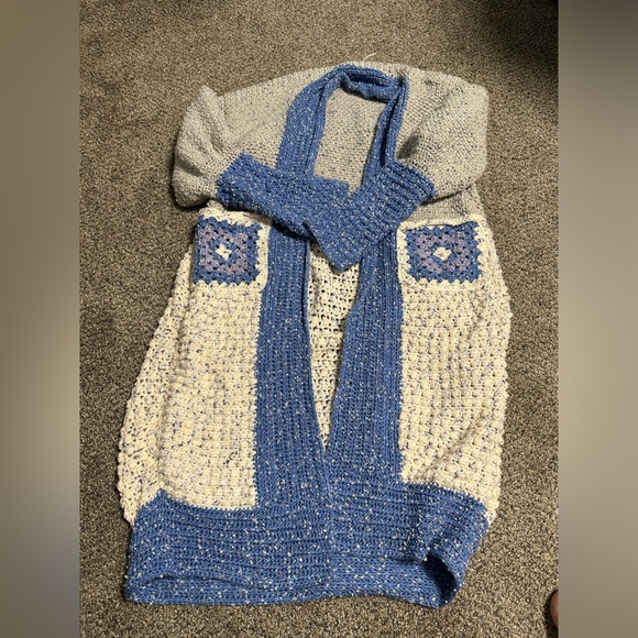 SOLD Sz XL handmade long cardigan - Picture 1 of 3